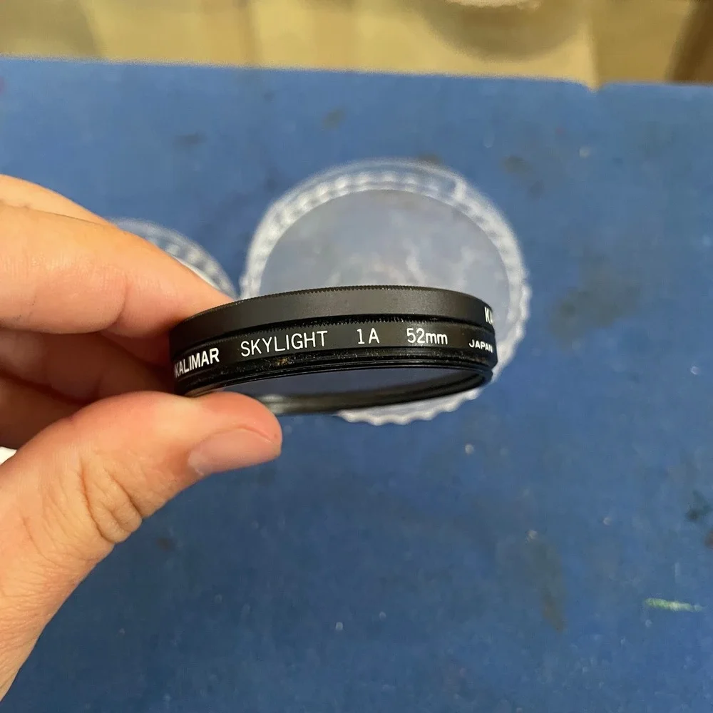 Kalimar 52mm UV and Skylight 1A Lens Filter Set Japan Korea with Case